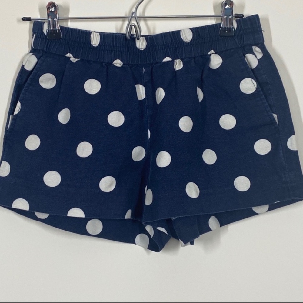 J Crew Blue Polka Dots Shorts Size 4